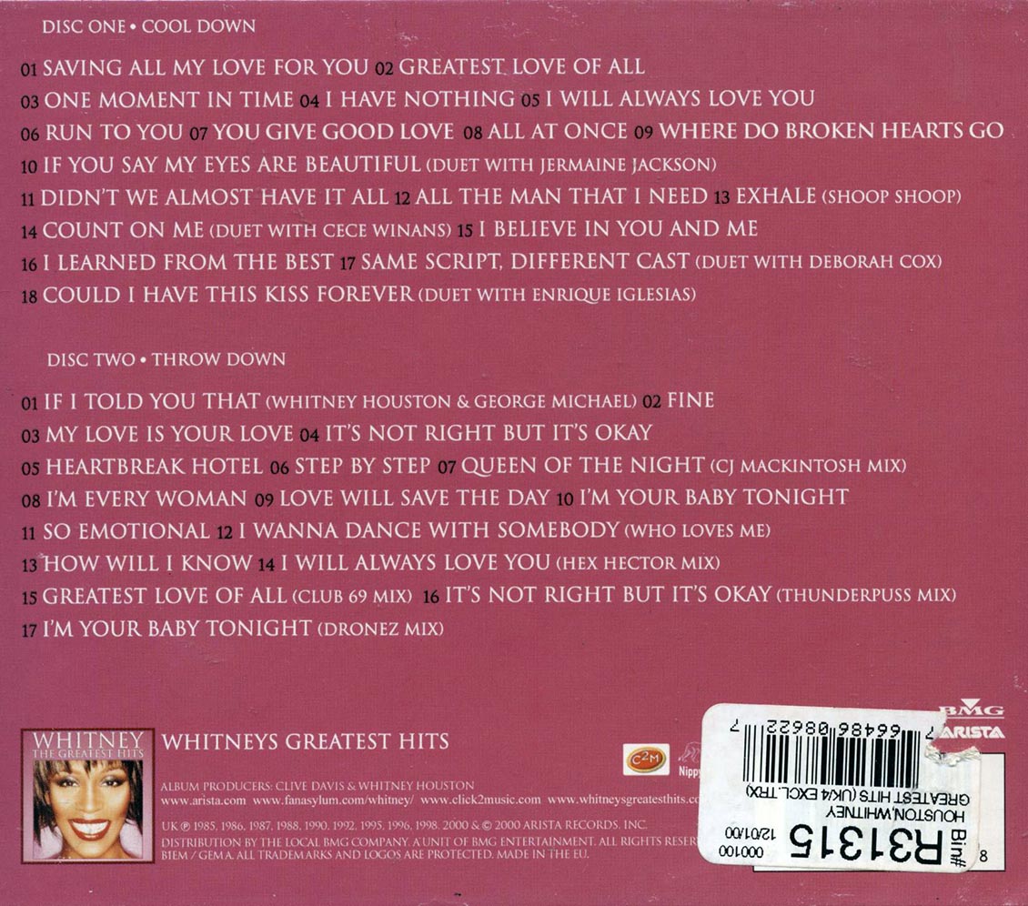 Whitney Houston - The Greatest Hits (35 tracks) (2xCD) - CD, CD
