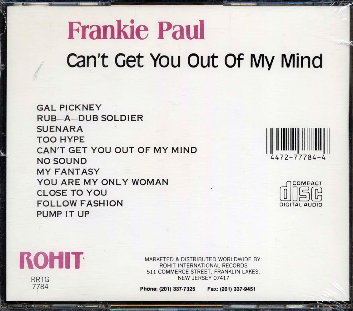 Frankie Paul - Can't Get You Out Of My Mind - CD, CD