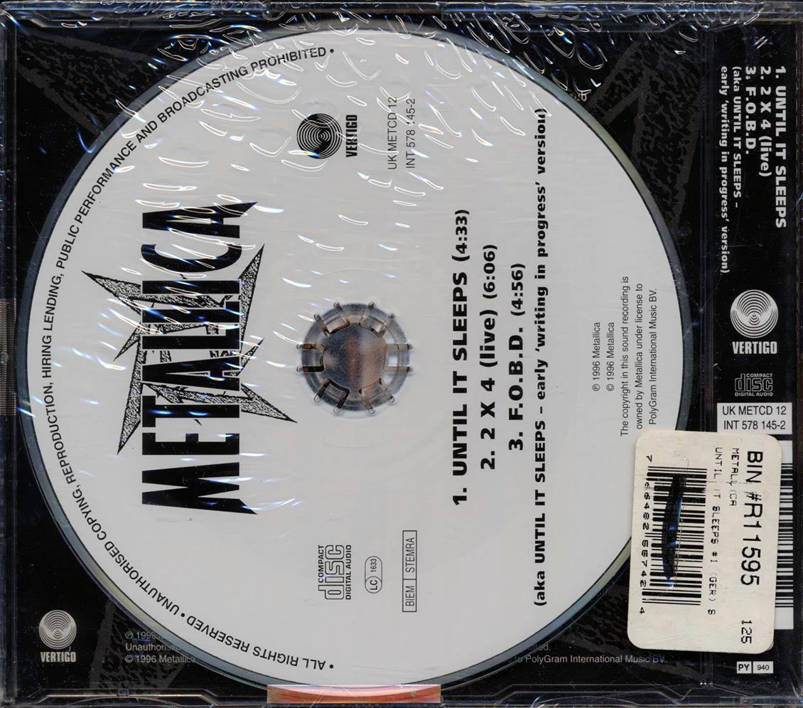 Metallica - Until It Sleeps - CD, CD