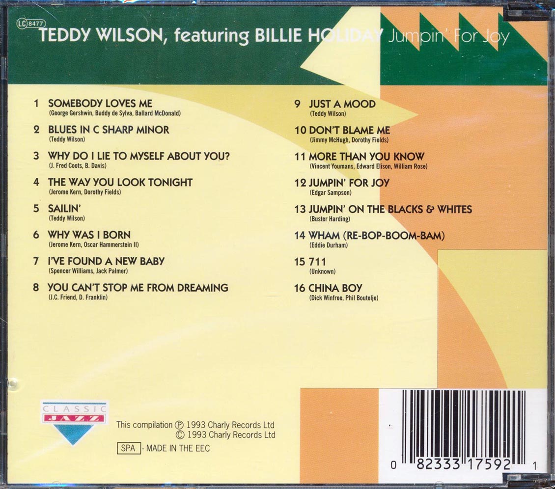 Teddy Wilson, Billie Holiday - Jumpin For Joy - CD, CD