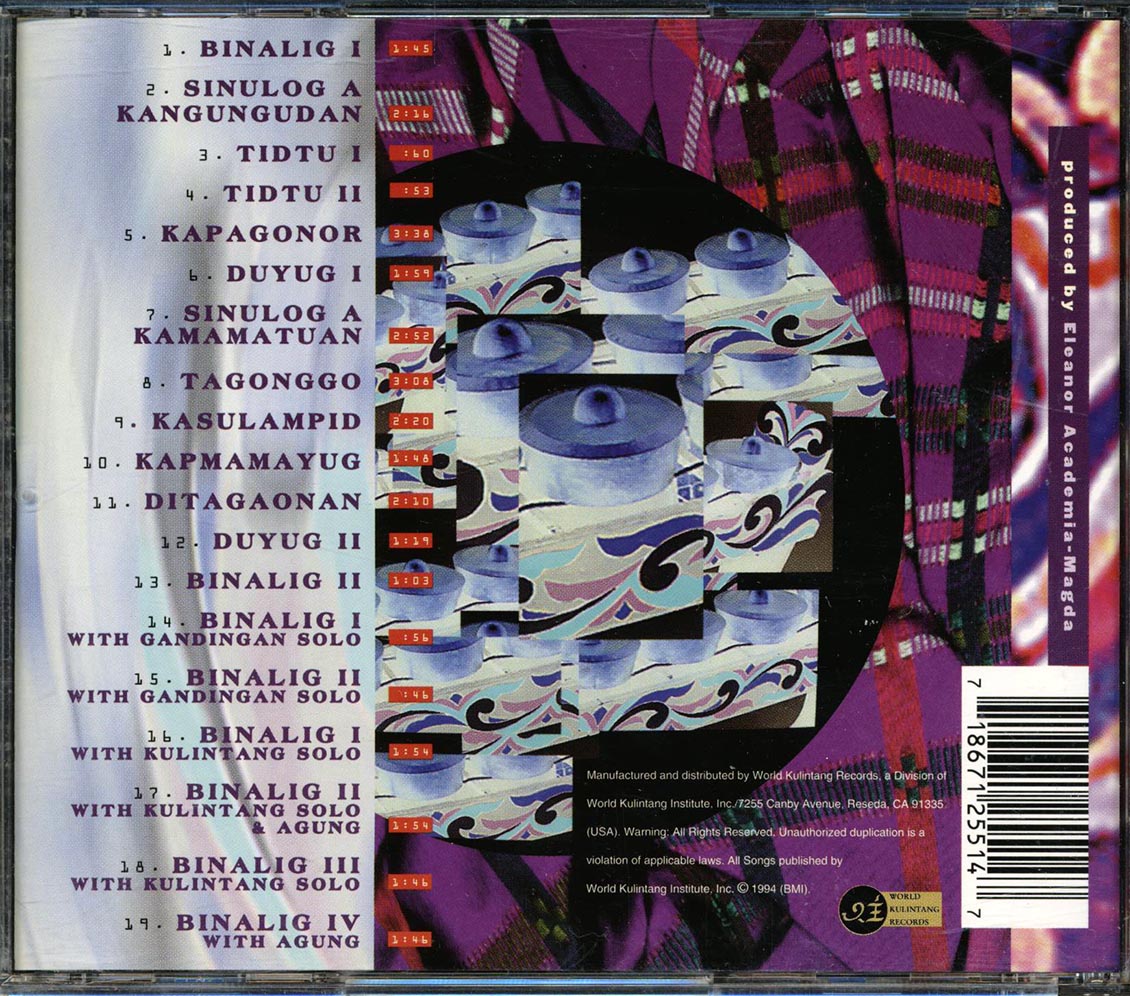 World Kulintang Institute - Kulintang: Ancient Gong/Drum Music From The Southern Philippines - CD, CD