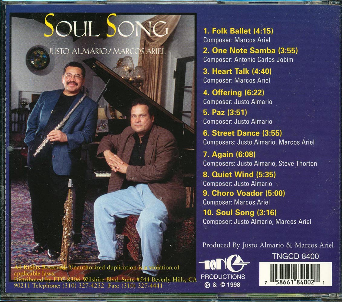 Justo Almario, Marcos Ariel  - Soul Song - CD, CD