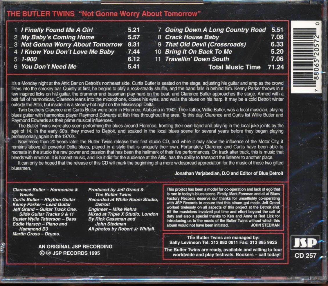 The Butler Twins - Not Gonna Worry About Tomorrow - CD, CD