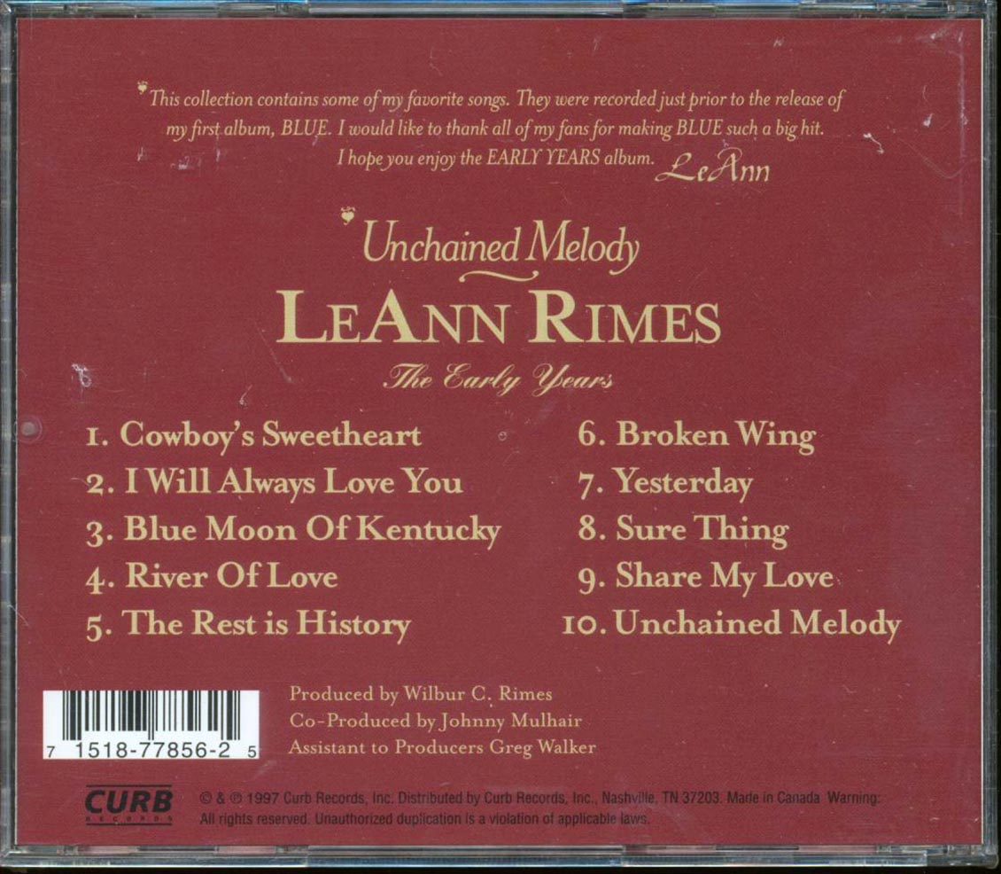 LeAnn Rimes - Unchained Melody The Early Years - CD, CD