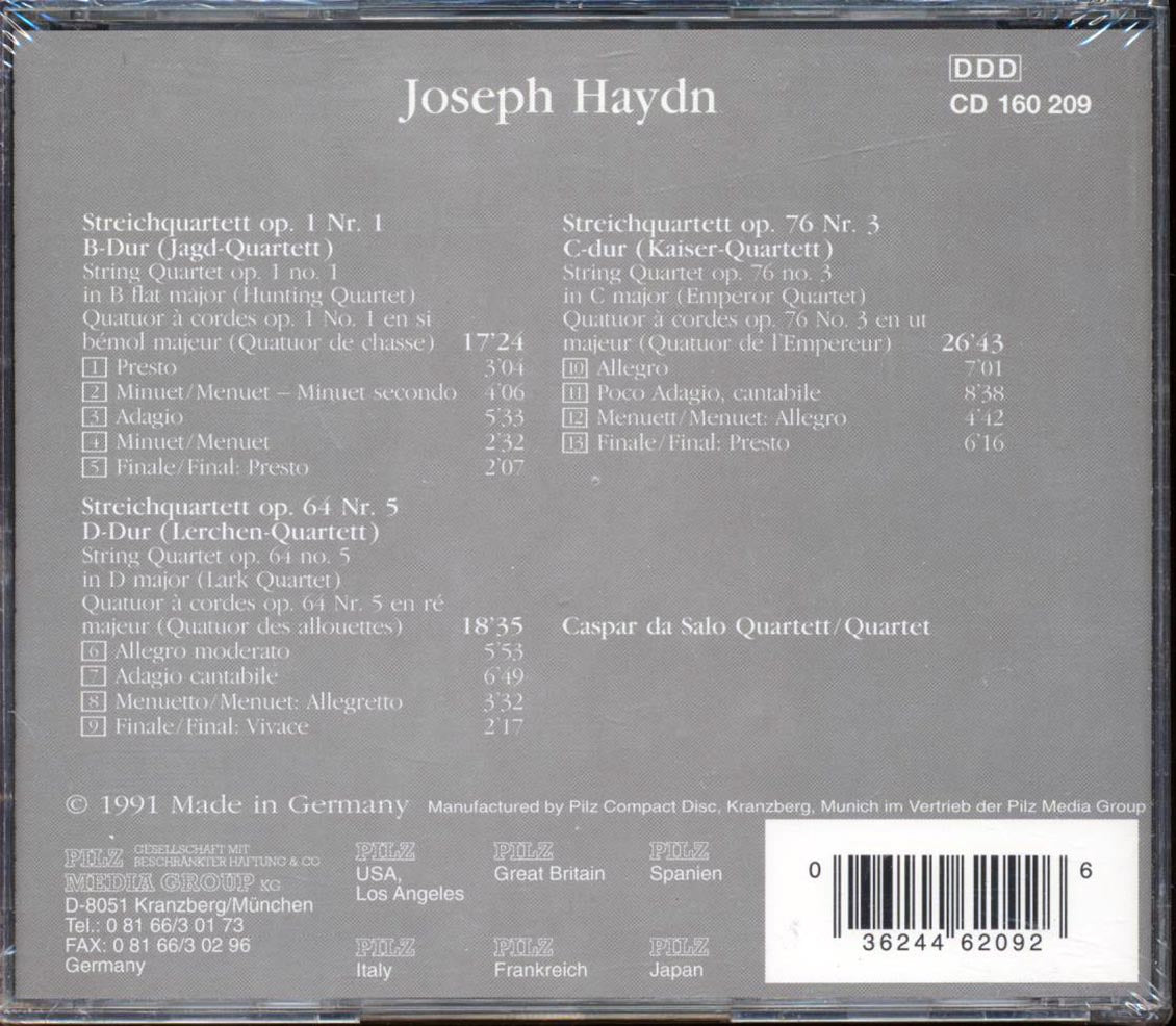 Joseph Haydn  - Kaiser Quartett Streichquartette Op.1 - CD, CD