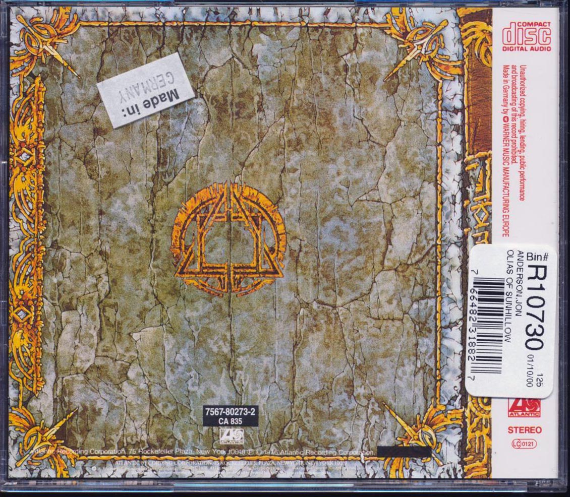Jon Anderson  - Olias Of Sunhillow - CD, CD