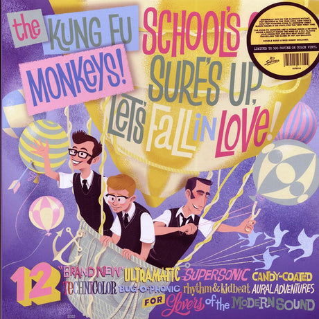 The Kung Fu Monkeys - School's Out, Surf's Up, Let's Fall In Love! (ltd. 500 copies made) (white vinyl) - Vinyl LP, LP