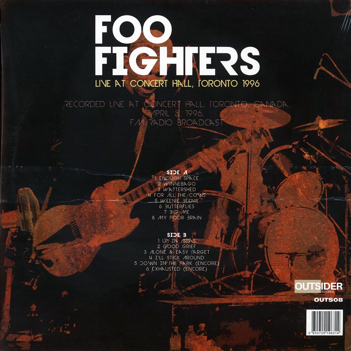 Foo Fighters - Live At Concert Hall, Toronto 1996 (clear vinyl) - Vinyl LP, LP