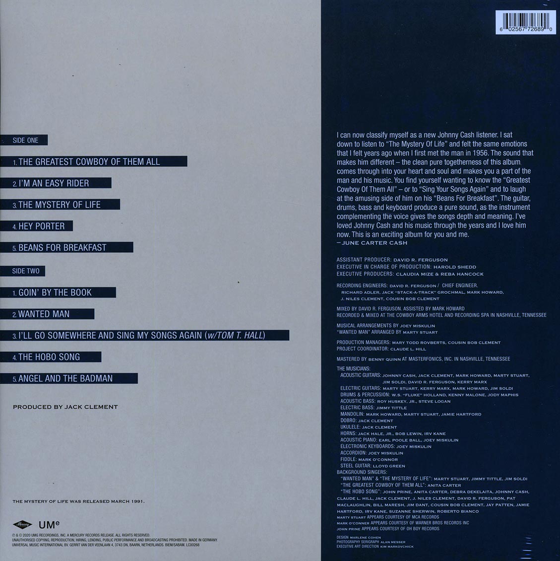 Johnny Cash - The Mystery Of Life (180g) - Vinyl LP, LP