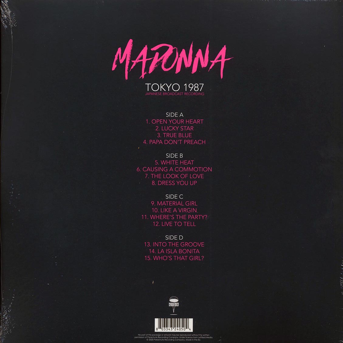 Madonna - Tokyo 1987: Korakuen Kyujo, Tokyo, June 22nd 1987 (ltd. ed.) (2xLP) (red vinyl) - Vinyl LP, LP