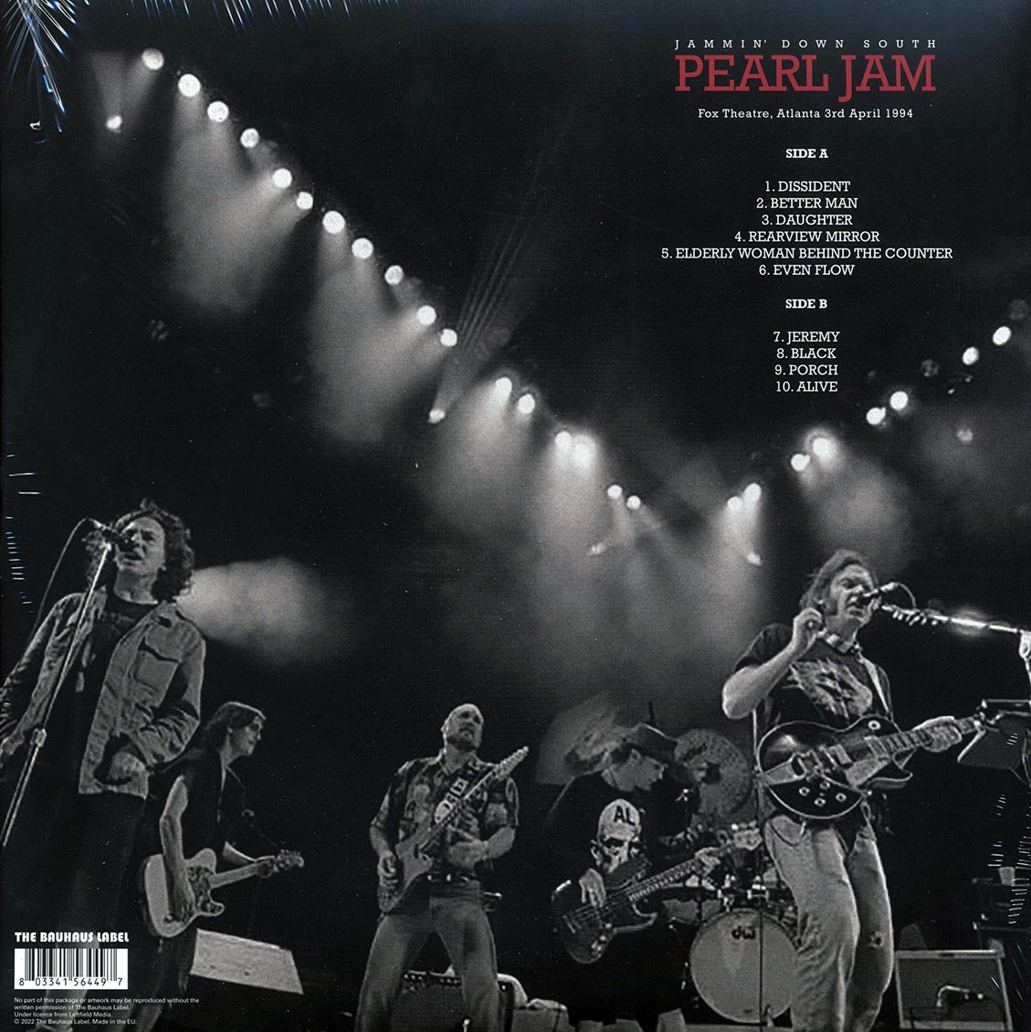 Pearl Jam - Jammin' Down South: Fox Theatre, Atlanta 3rd April 1994 - Vinyl LP, LP