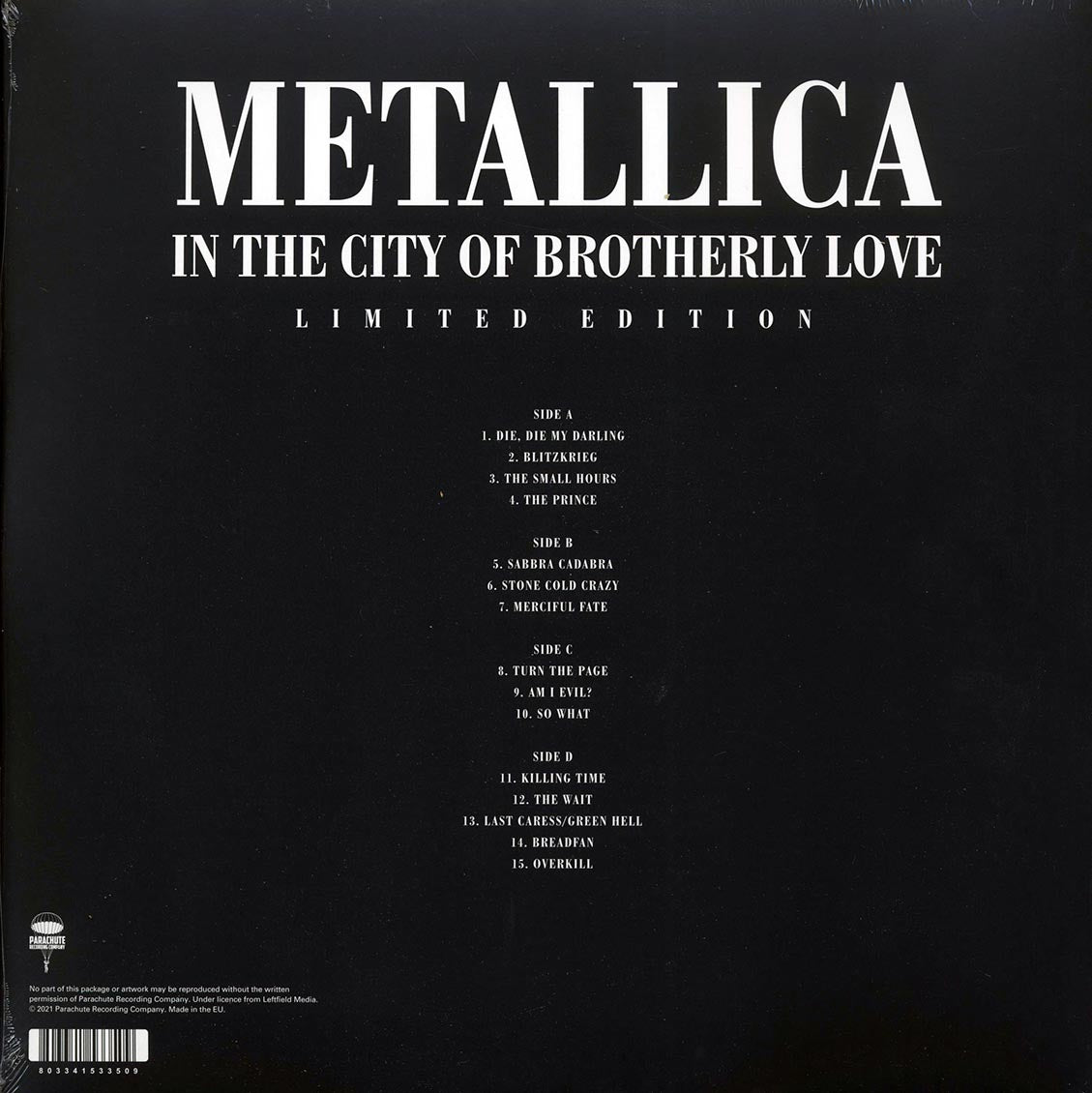 Metallica - In The City Of Brotherly Love: The Electric Factory, Philadelphia, November 23rd, 1998 (ltd. ed.) (2xLP) (red vinyl) - Vinyl LP, LP