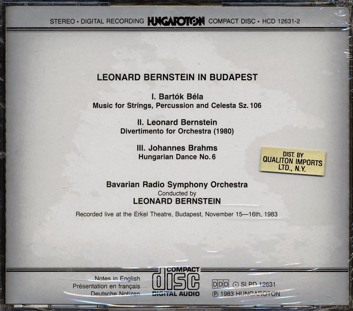 Bartok, Bernstein, Bavarian Radio Symphony Orchestra - Leonard Bernstein In Budapest: Music For Strings, Percussion And Celesta / Divertimento (incl. 20-page booklet) - CD, CD