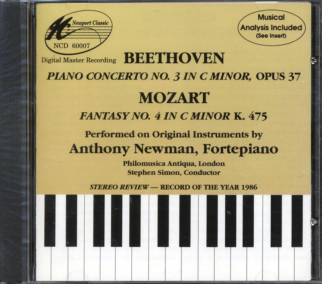 Beethoven, Mozart, Stephen Simon, Anthony Newman, Philomusica Of London - Beethoven: Piano Concerto No. 3 In C Minor / Mozart: Fantasy No. 4 In C Minor K.475 - CD