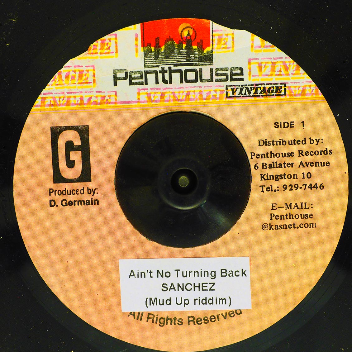 Sanchez - Ain't No Turning Back  /  Version (rhythm: "Mud Up AKA Chaka Demus - Workie Workie") - 7"