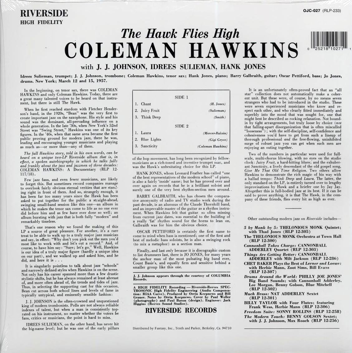 Coleman Hawkins - The Hawk Flies High - Vinyl LP, LP