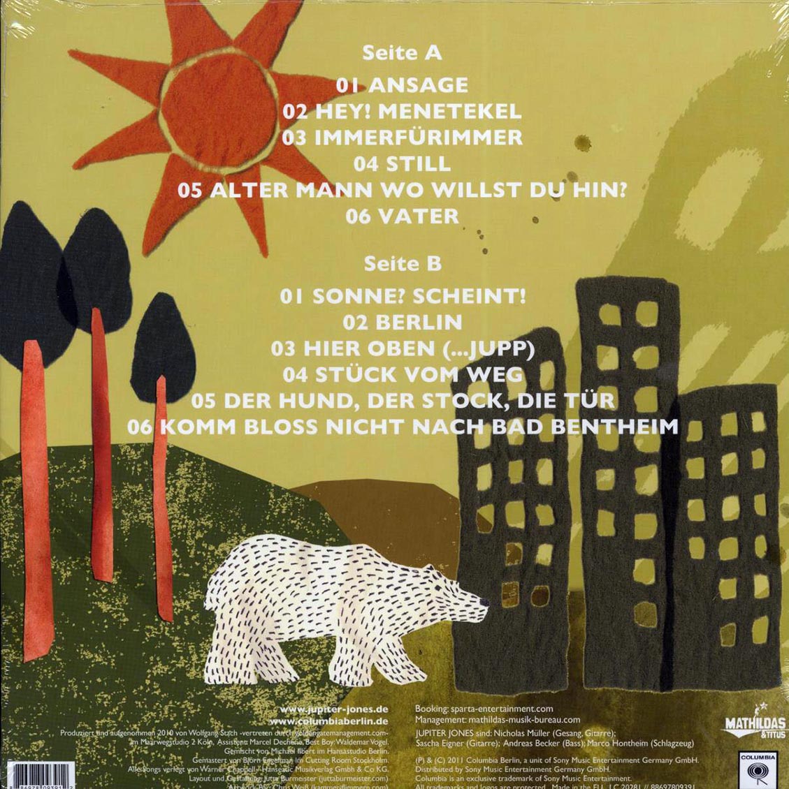 Jupiter Jones - Jupiter Jones (2011 FIRST PRESS) - Vinyl LP, LP