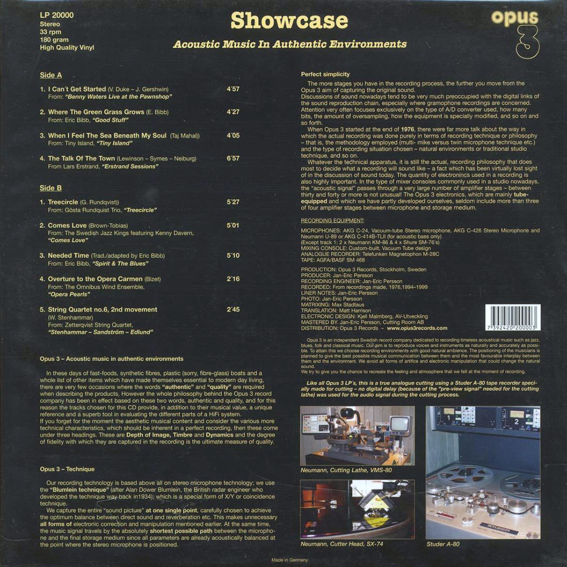 Taj Mahal, Eric Bibb, Benny Waters, Etc. - Showcase - Vinyl LP, LP