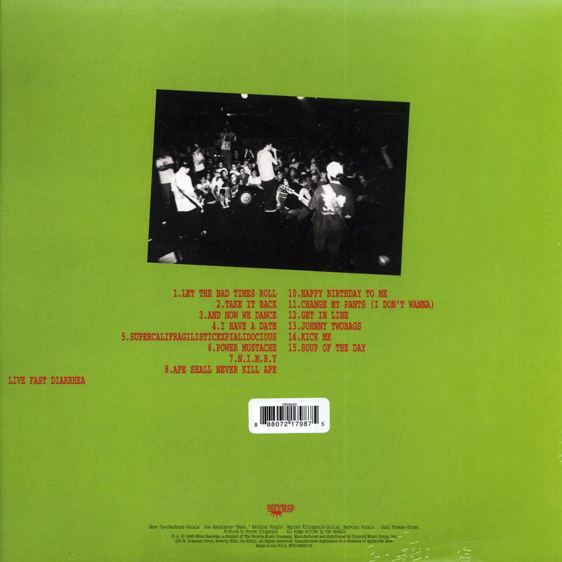 The Vandals - Live Fast Diarrhea (25th Anniv. Ed.) (ltd. ed.) (brown vinyl) - Vinyl LP, LP