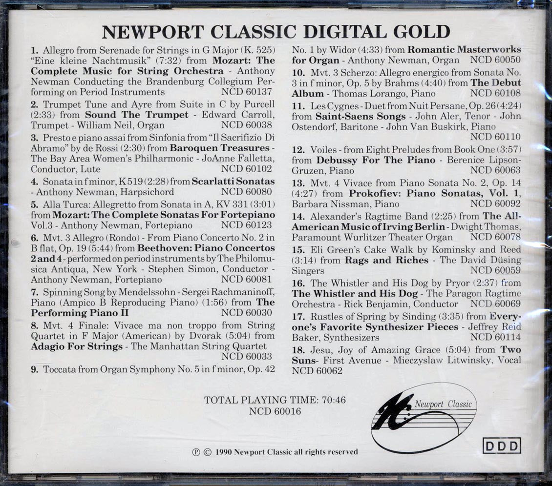 Anthony Newman, Stephen Simon, Etc. - Newport Classic Digital Gold - CD, CD