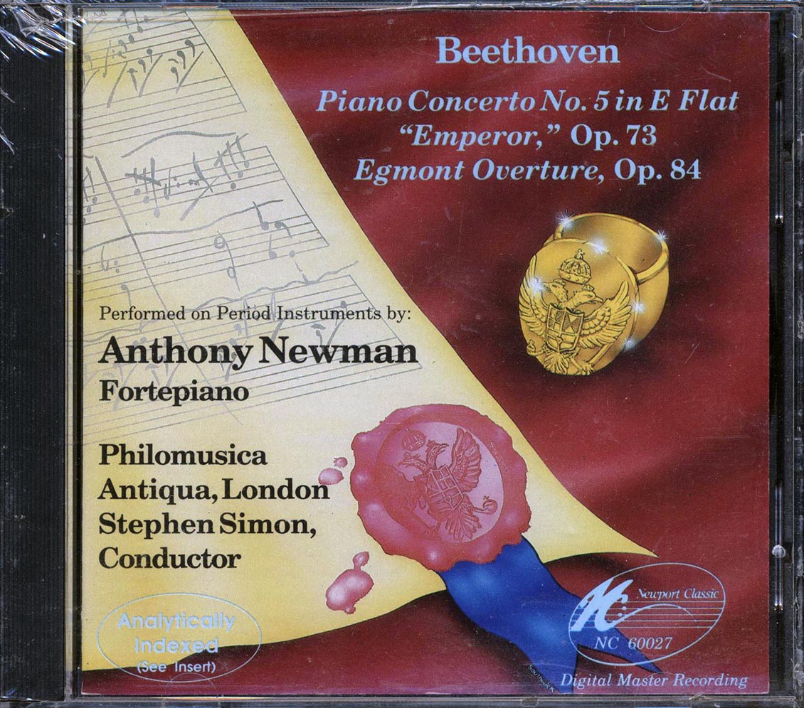 Beethoven, Anthony Newman - Piano Concerto No. 5 In E Flat, Emperor, Op. 72, Egmont Overature, Op. 84 - CD