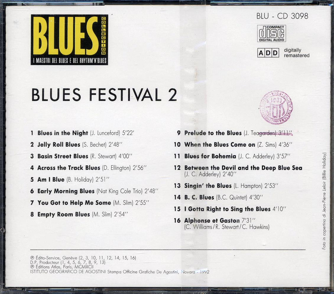 Memphis Slim, Billie Holiday, Duke Ellington, Etc. - Blues Festival 2 - CD, CD