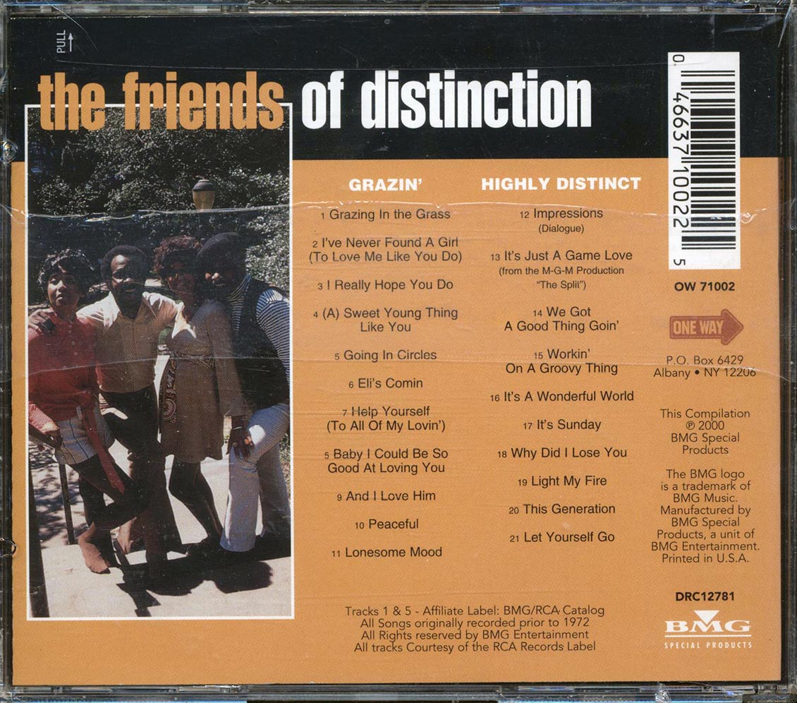 The Friends Of Distinction - Grazin' + Highly Distinct (2 albums on 1 CD) (21 tracks) - CD, CD