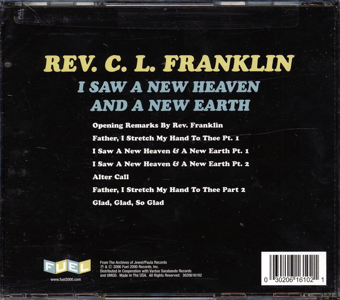Rev. CJ Franklin - I Saw A New Heaven And A New Earth - CD, CD