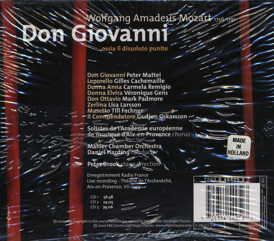 Mozart, Daniel Harding, Mattei, Cachemaille, Etc. - Don Giovanni (3xCD) (box set) - CD, CD