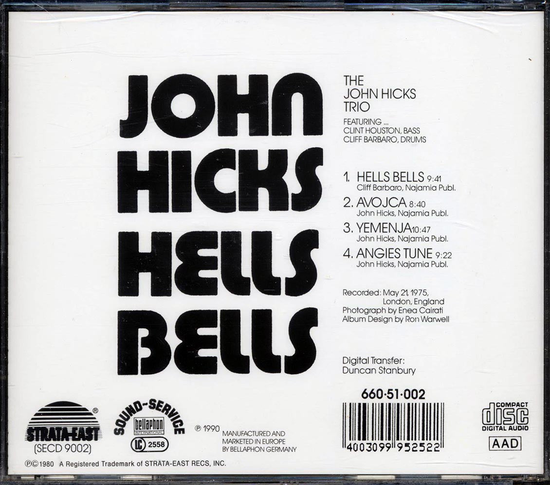 John Hicks - Hells Bells - CD, CD