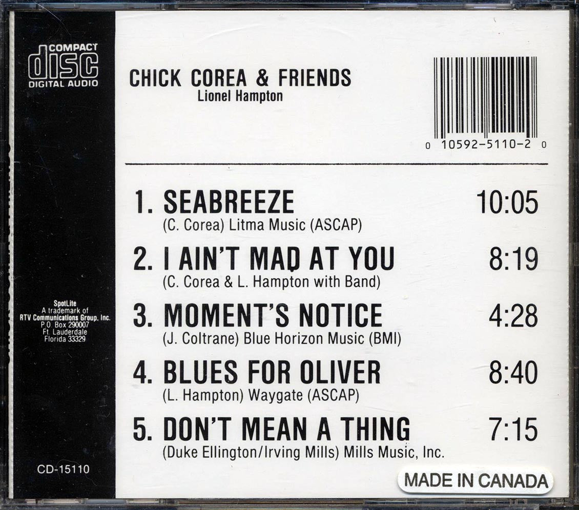 Chick Corea & Friends, Lionel Hampton - Chick Corea & Friends - CD, CD