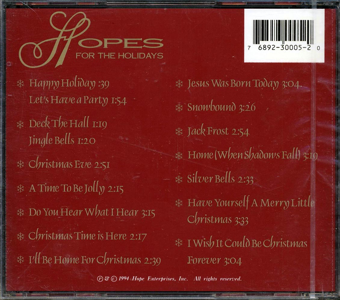 Bob Hope, Delores Hope - Hopes For The Holidays - CD, CD