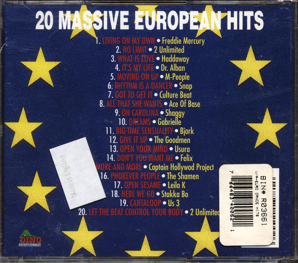 Freddie Mercury, Bjork, Ace Of Base, Snap, Etc. - Energy Rush: Euro Dance Hits 94 (20 tracks) - CD, CD