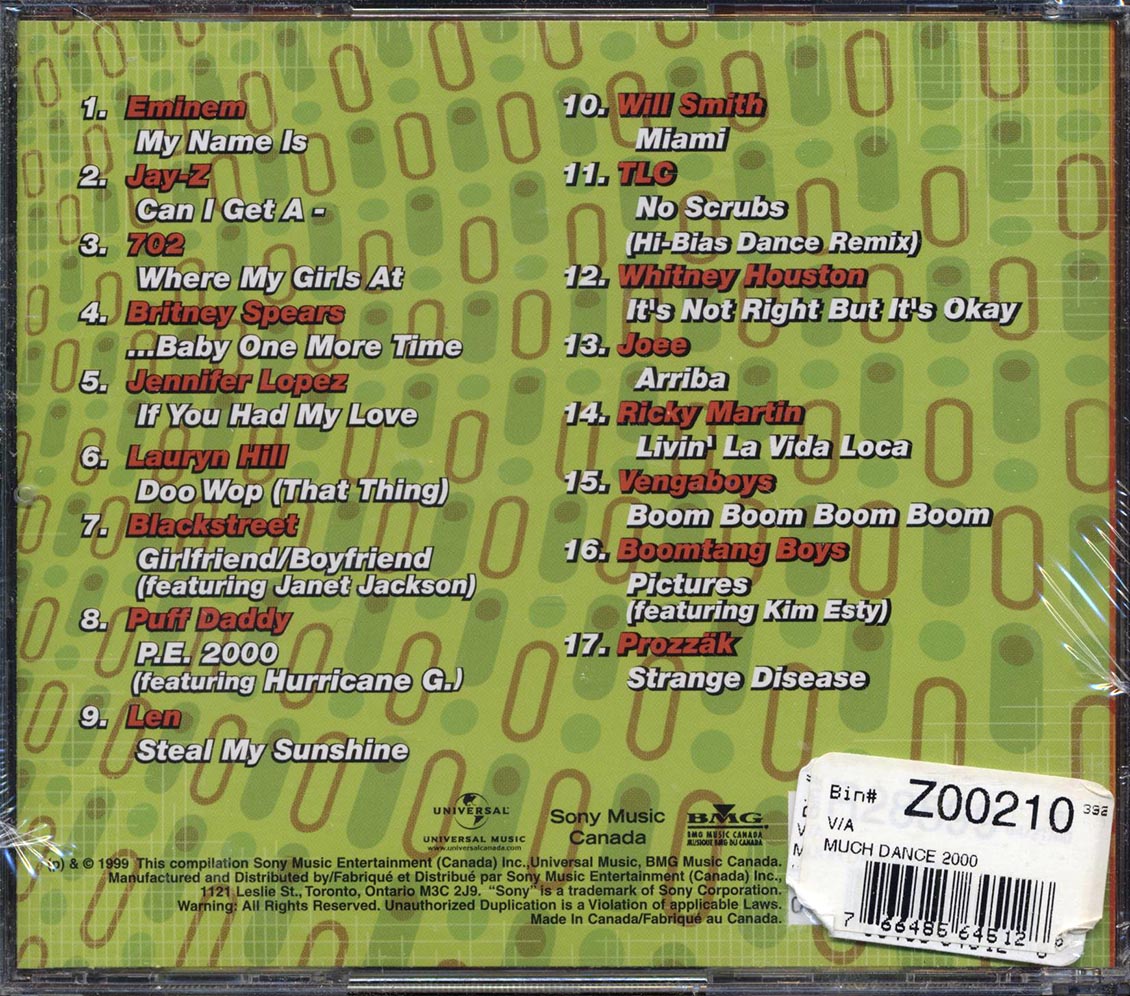 Lauryn Hill, Ricky Martin, Puff Daddy, Britney Spears, Etc. - Much Dance 2000 - CD, CD