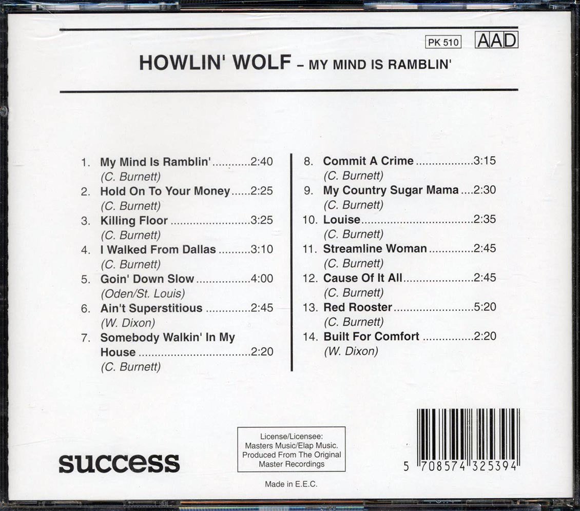 Howlin' Wolf - My Mind Is Ramblin' - CD, CD