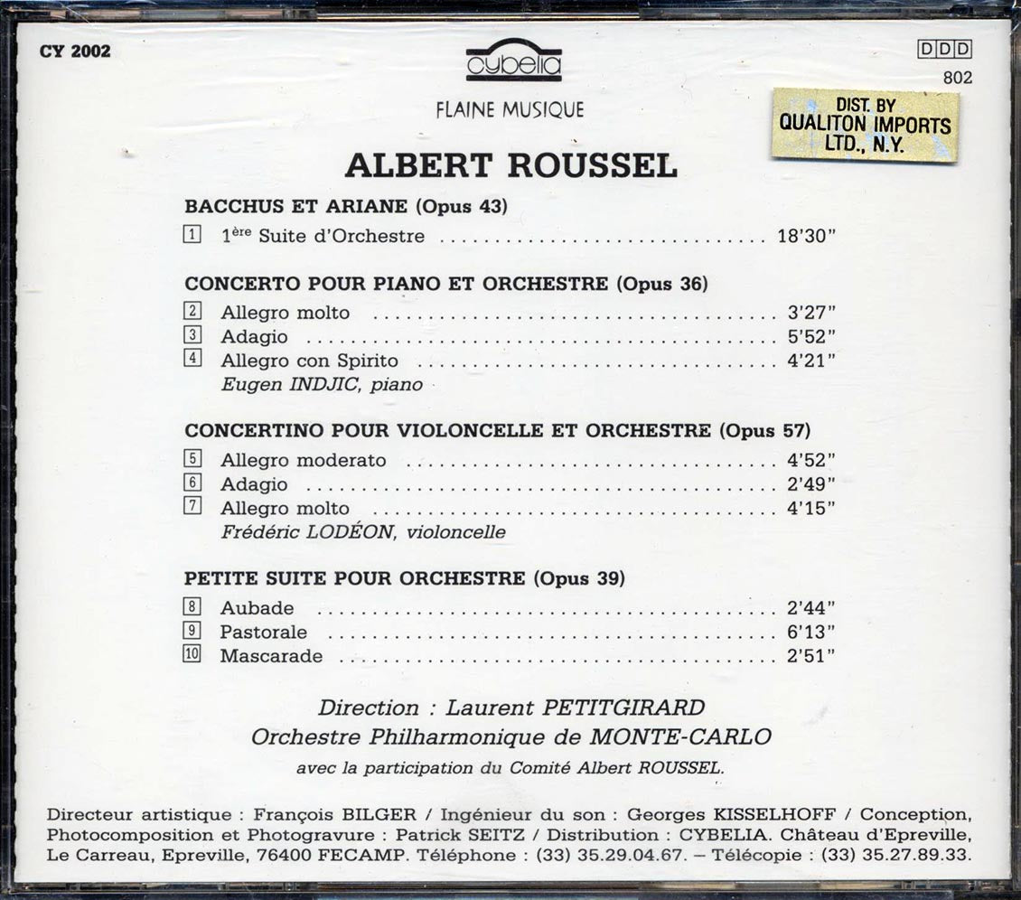 Albert Roussel - Petit Suite - CD, CD