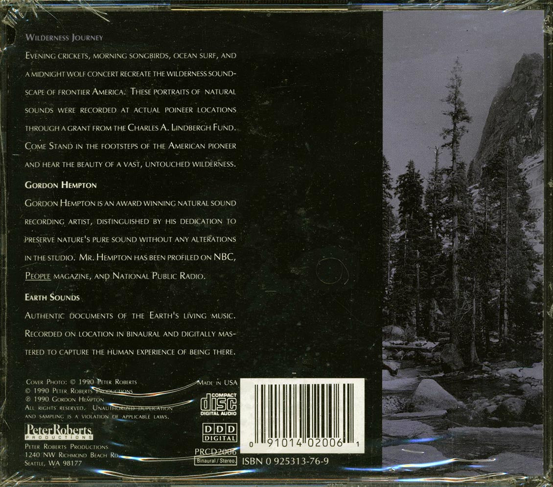 Gordon Hempton - Wilderness Journey: Earth Sounds Documents Of Earth's Living Music - CD, CD