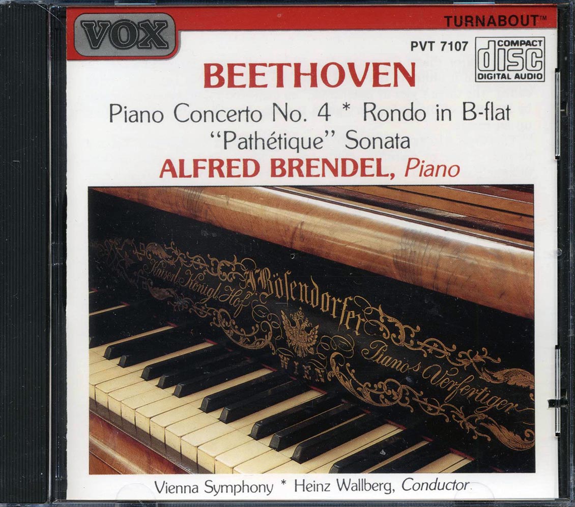 Beethoven, Alfred Brendel, Vienna Symphony Orchestra, Heinz Wallberg - Piano Concerto No. 4, Rondo In B-Flat, Pathetique Sonata - CD