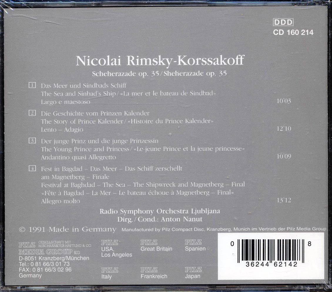 Nicolai Rimsky-Korssakoff, Radio Symphony Orchestra Ljubjlana, Anton Nanut - Scheherazade Aus Tausend Und Eine Nacht - CD, CD