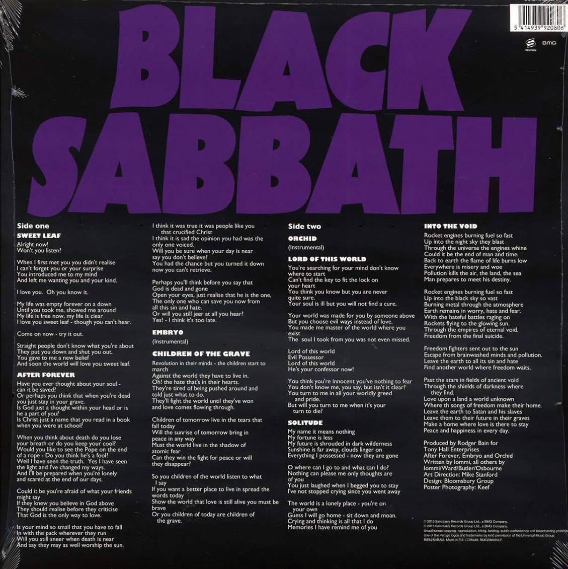 Black Sabbath - Master Of Reality (180g) - Vinyl LP, LP