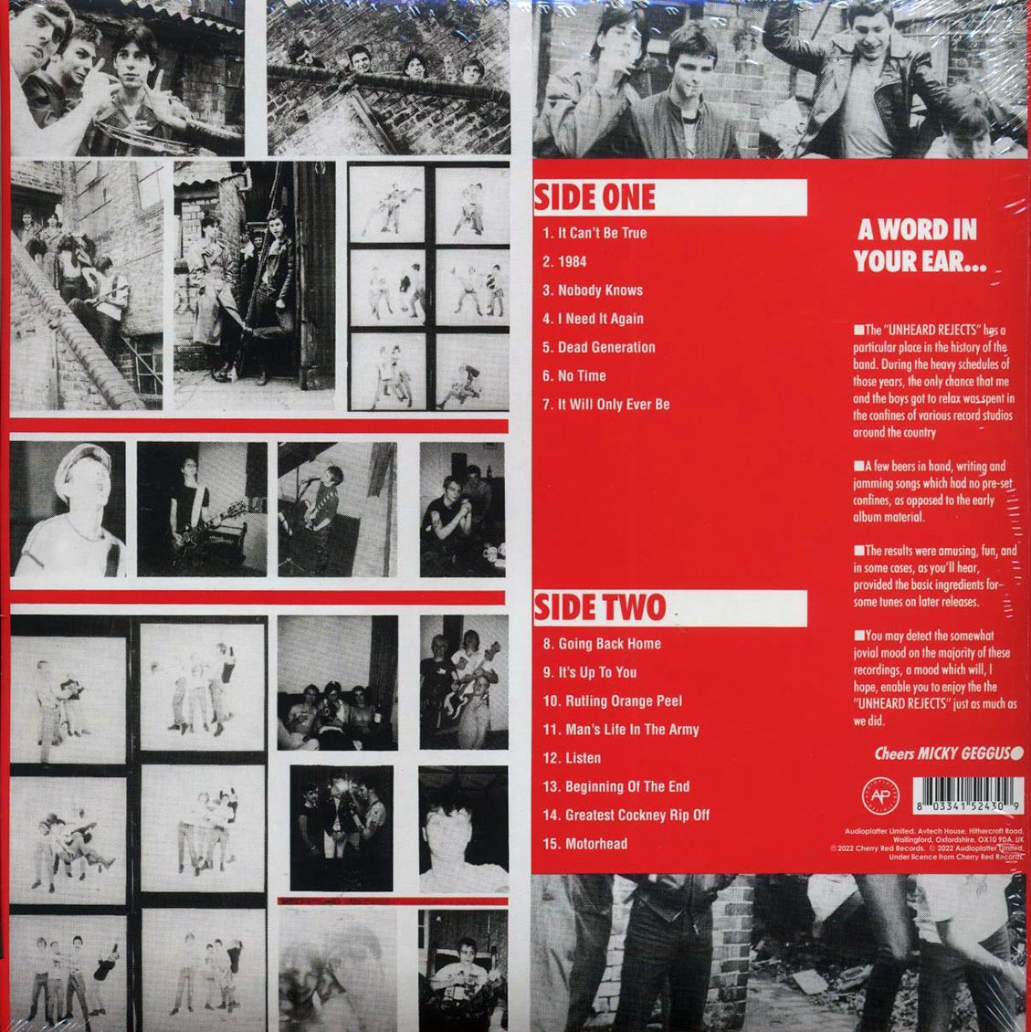 Cockney Rejects - Unheard Rejects (ltd. ed.) (clear vinyl) - Vinyl LP, LP