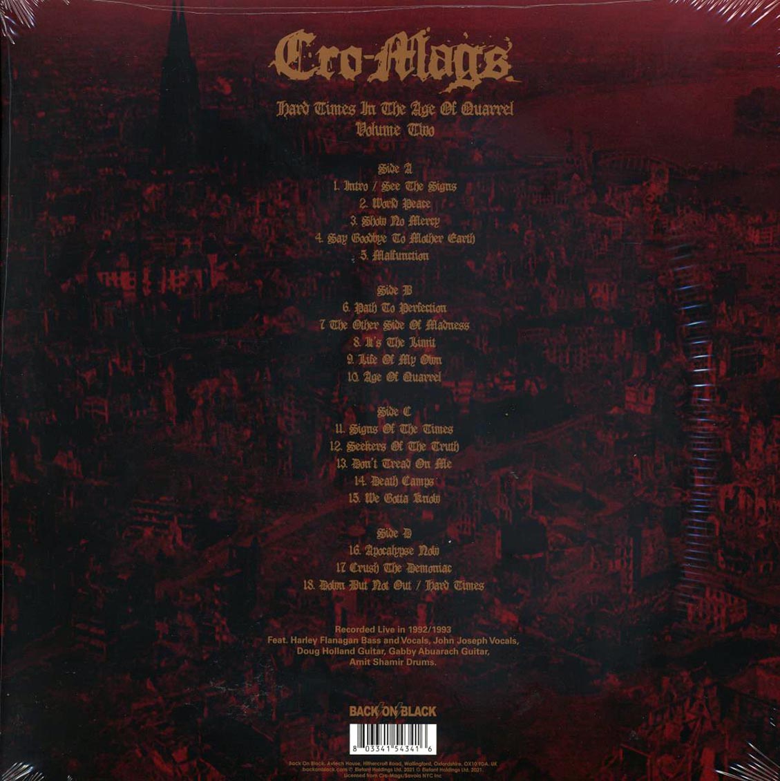 Cro-Mags - Hard Times In The Age Of Quarrel Volume 2 (2xLP) - Vinyl LP, LP