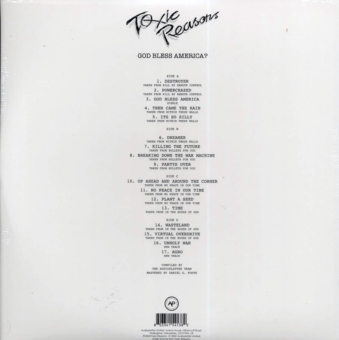 Toxic Reasons - God Bless America? (ltd. ed.) (2xLP) (red/white/blue splatter vinyl) - Vinyl LP, LP