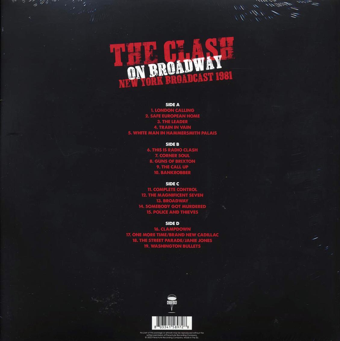 The Clash - On Broadway: New York Broadcast 1981 (2xLP) - Vinyl LP, LP