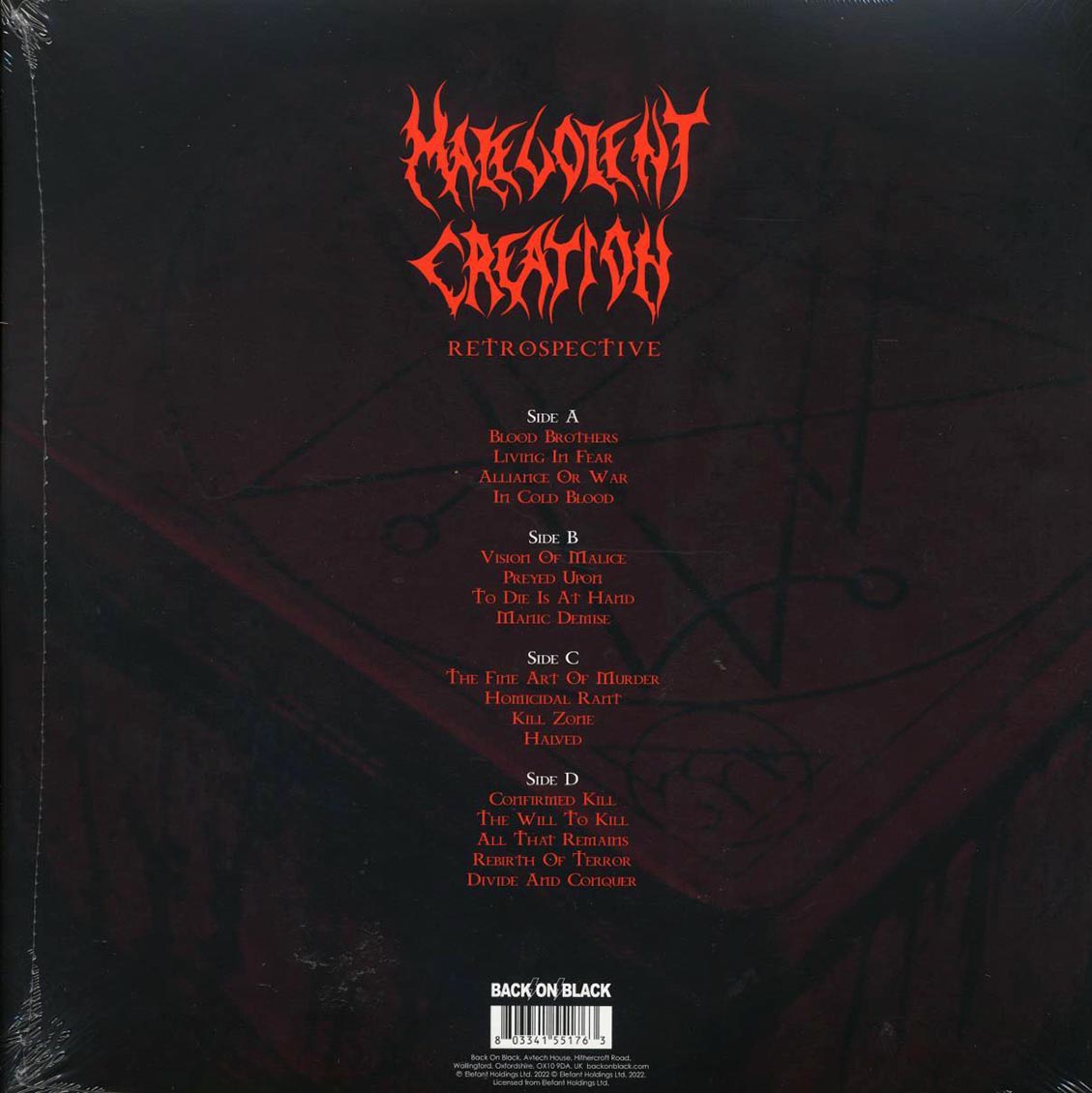 Malevolent Creation - Retrospective (ltd. ed.) (2xLP) (red/black splatter vinyl) - Vinyl LP, LP
