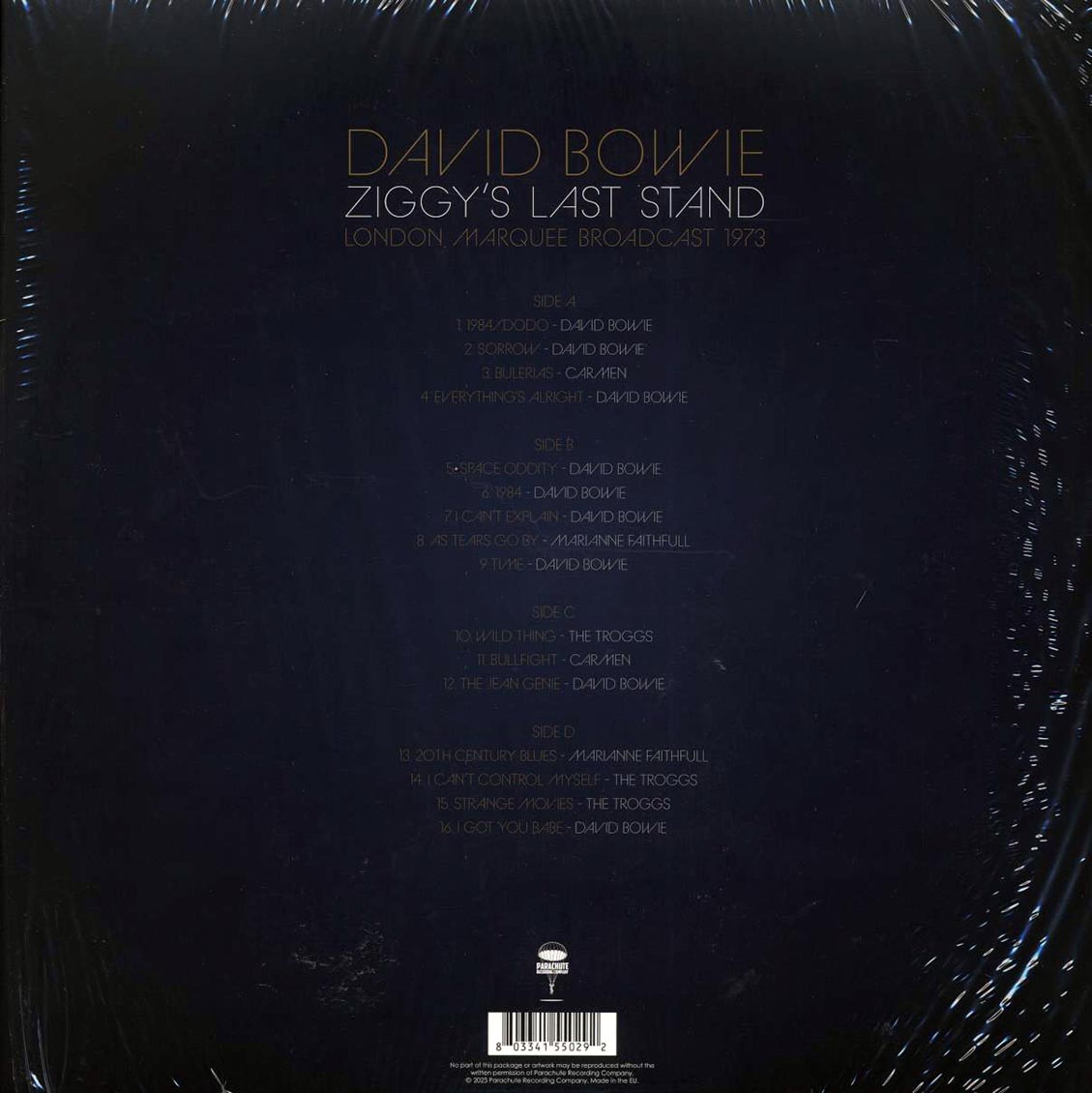 David Bowie - Ziggy's Last Stand: London Marquee Broadcast 1973 (ltd. ed.) (2xLP) (clear vinyl) - Vinyl LP, LP