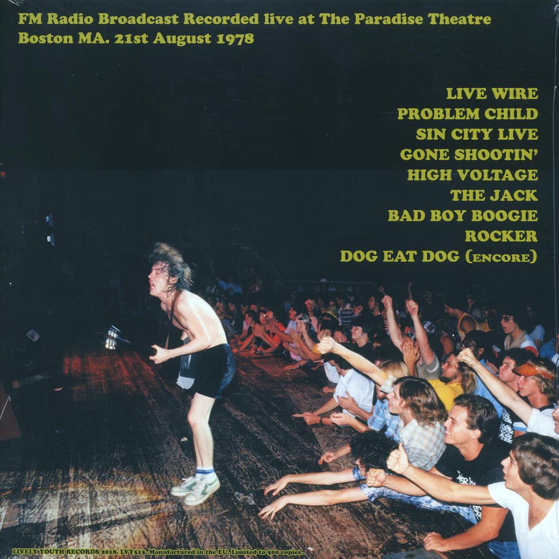 AC/DC - Boston Babies Play Live! The Paradise Theatre, Boston, MA, August 21st, 1978 - Vinyl LP, LP