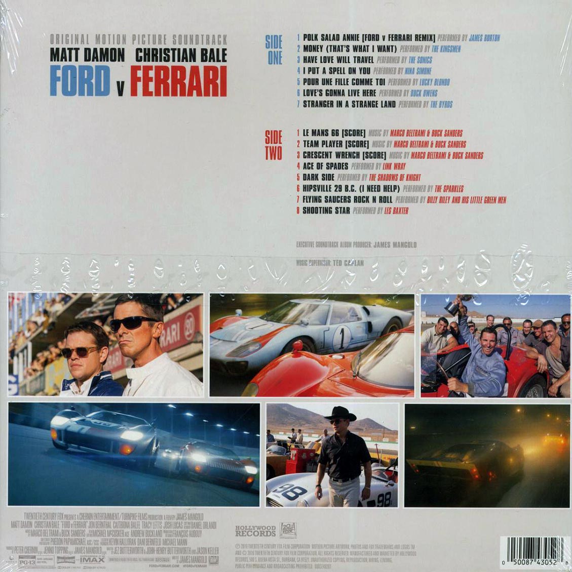 Link Wray, The Byrds, The Sonics, Marco Beltrami, Buck Sanders, Etc. - Ford V Ferrari: Original Motion Picture Soundtrack (clear vinyl) - Vinyl LP, LP