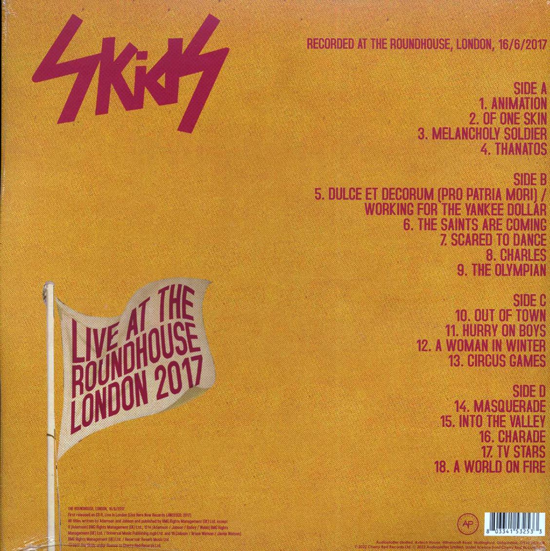 Skids - Live At Roundhouse London 2017 (ltd. ed.) (2xLP) (clear vinyl) - Vinyl LP, LP