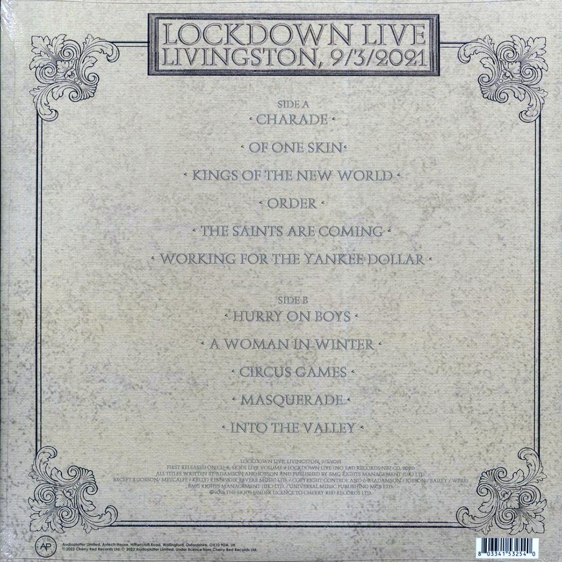 Skids - Lockdown Live: Livingston, 9/3/2021 (ltd. ed.) (white vinyl) - Vinyl LP, LP
